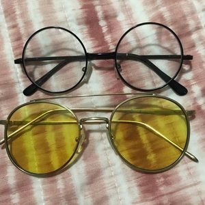 Sunglasses and fake glasses